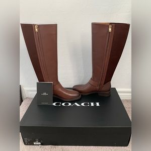 New!!! Coach Leather Ricki LTR Riding Boots, Size 5 C